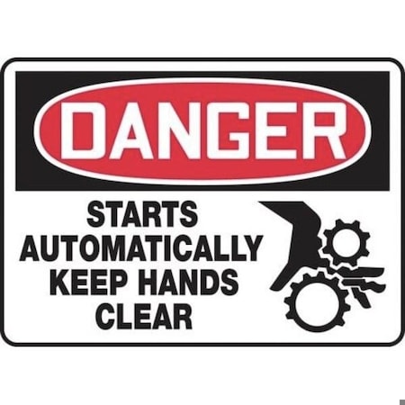 Accuform OSHA DANGER SAFETY SIGN  STARTS MEQM173XT MEQM173XT
